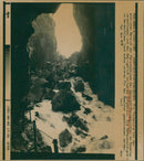 1991 ROCK FALL HAS CLOSED AREA PARTNACHKLAMM GARMISCH - Vintage Photograph