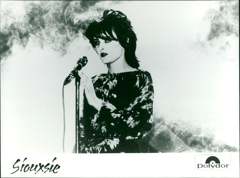 Siouxsie at a stage appearance. - Vintage Photograph