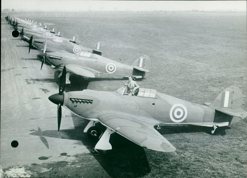 "Spitfire" and "Hurricane" - Vintage Photograph