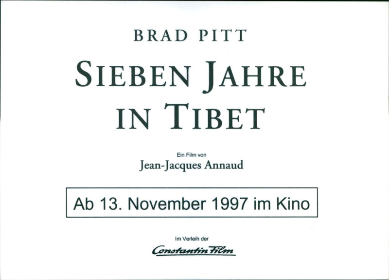 Brad Pitt in "Seven Years in Tibet" - Vintage Photograph