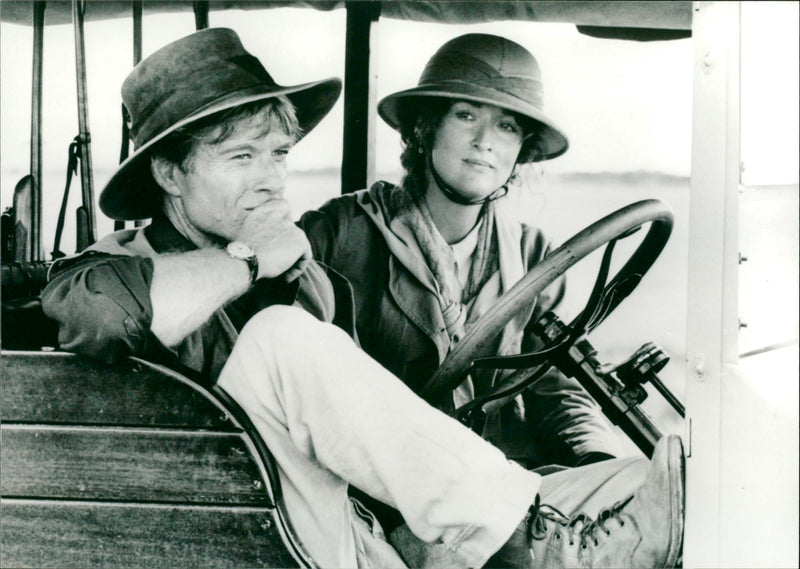Robert Redford and Meryl Streep in "Out of Africa" - Vintage Photograph