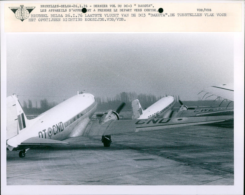 Last flight of the DC-3 " Dakota" - Vintage Photograph