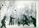 Games in the snow. - Vintage Photograph