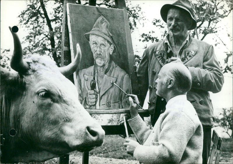 Painter from nature. - Vintage Photograph