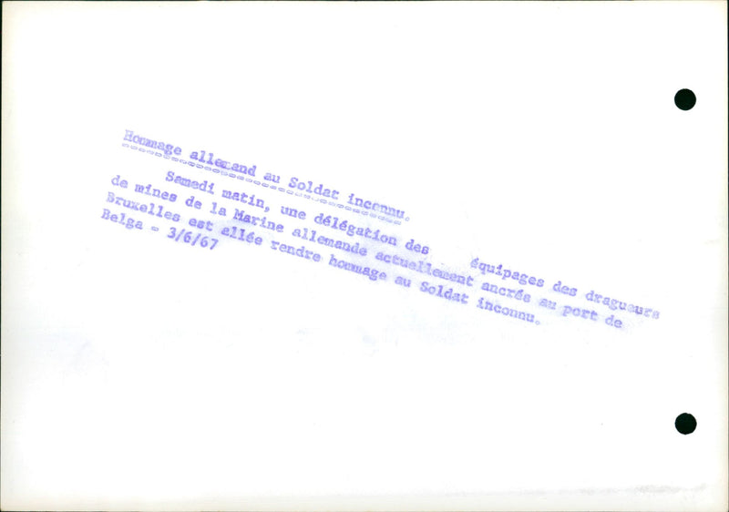 German homage to the Unknown Soldier. - Vintage Photograph