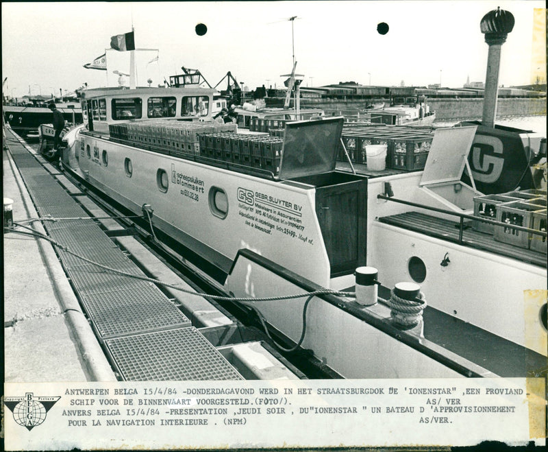 The 'Ion star' in the Strasbourg dock - Vintage Photograph