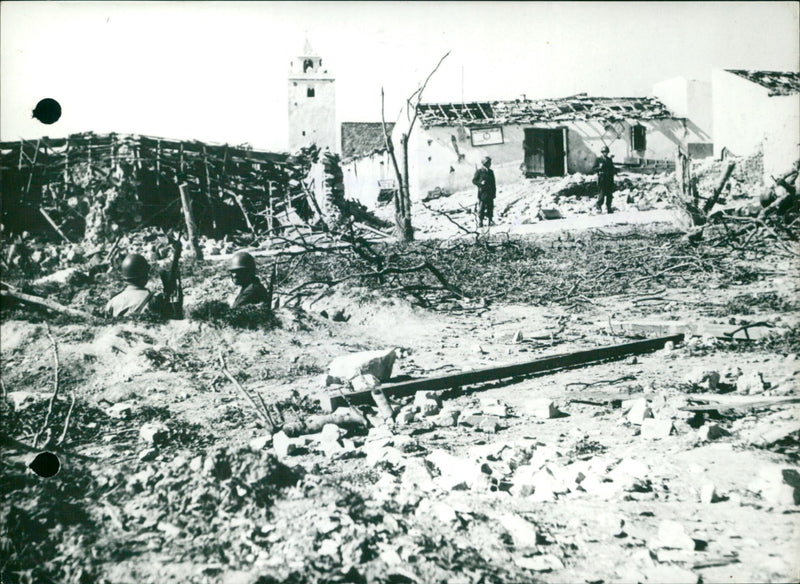 Tunisian Army in Sakiet - Vintage Photograph