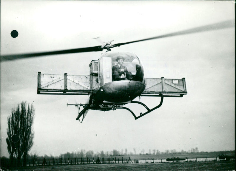 The Luftwaffe acquired two helicopters. - Vintage Photograph