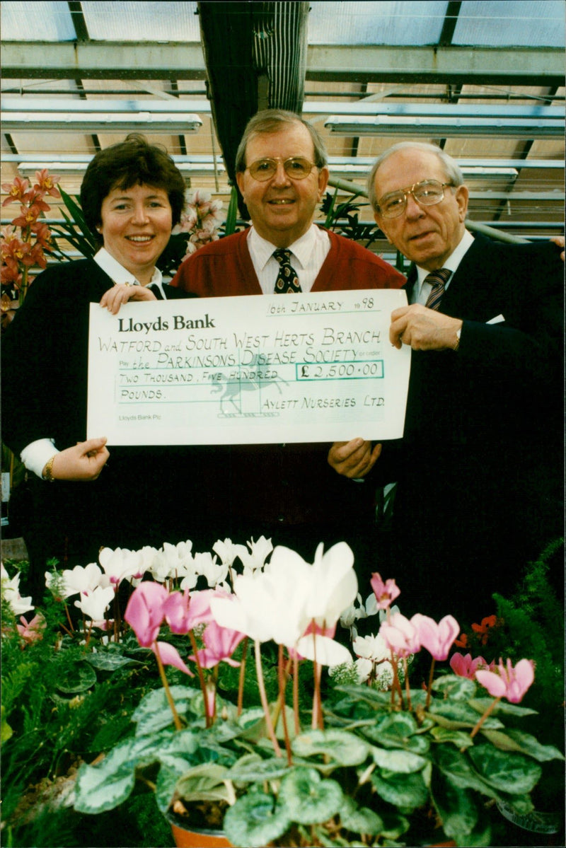 Oor JAVUARY 98 Lloyds Bank WATFORD an . SOUTH WEST HERTS BRANCH Pour the PARKINS - Vintage Photograph