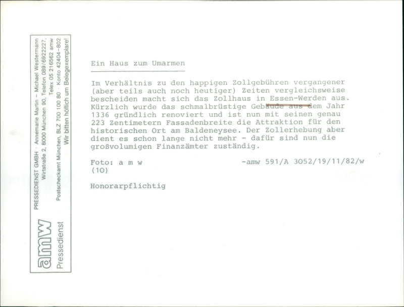 AALTO THEATER ESSEN UBZ CONCERT HALL NEW - Vintage Photograph