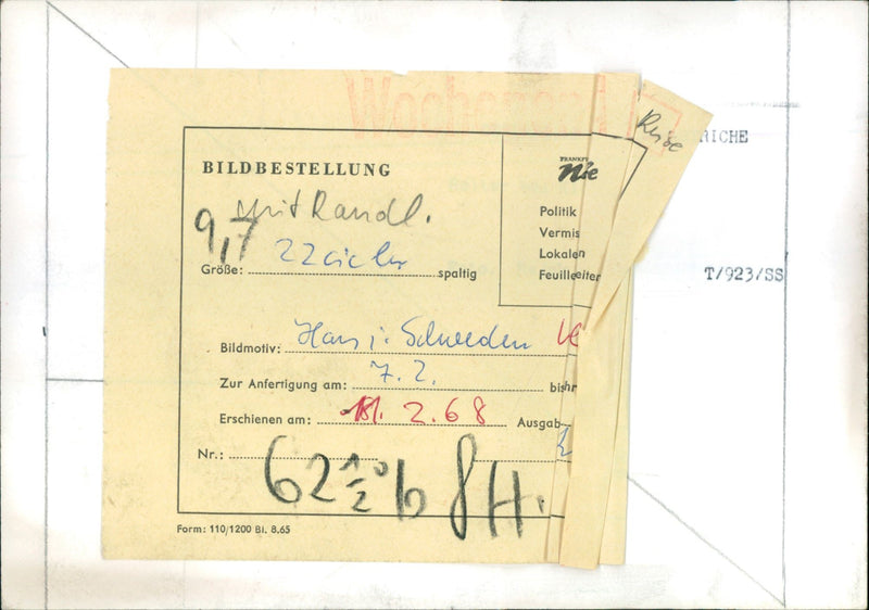 KITZBUHEL HICH TRANKE BILD DENIES GRIT RANDLE POLITIK VERMIS - Vintage Photograph