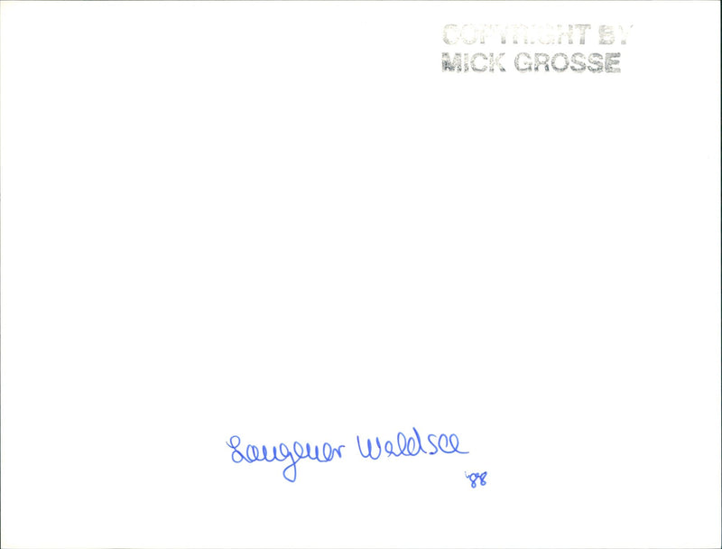 WALDSEE WICK SAUCKENER WOLDSEE ZHUGEN ZWUGEN WOODSEN - Vintage Photograph