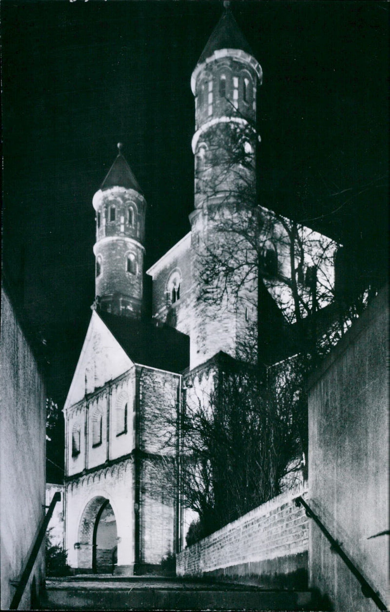 1969 Mercedes-Benz in front of the Basilius Cathedral - Vintage Photograph