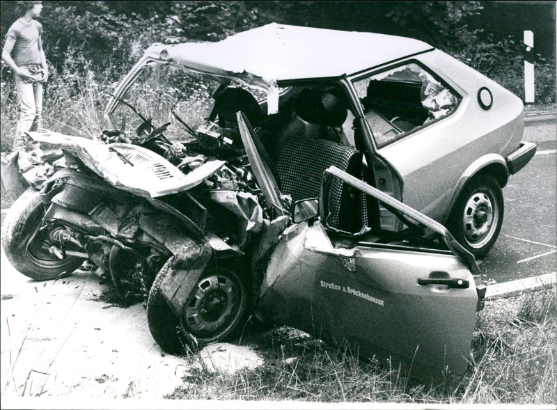 Car accident in Frankfurt - Vintage Photograph