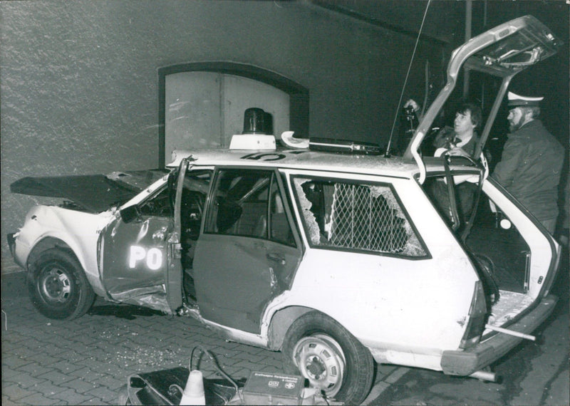 accident car - Vintage Photograph