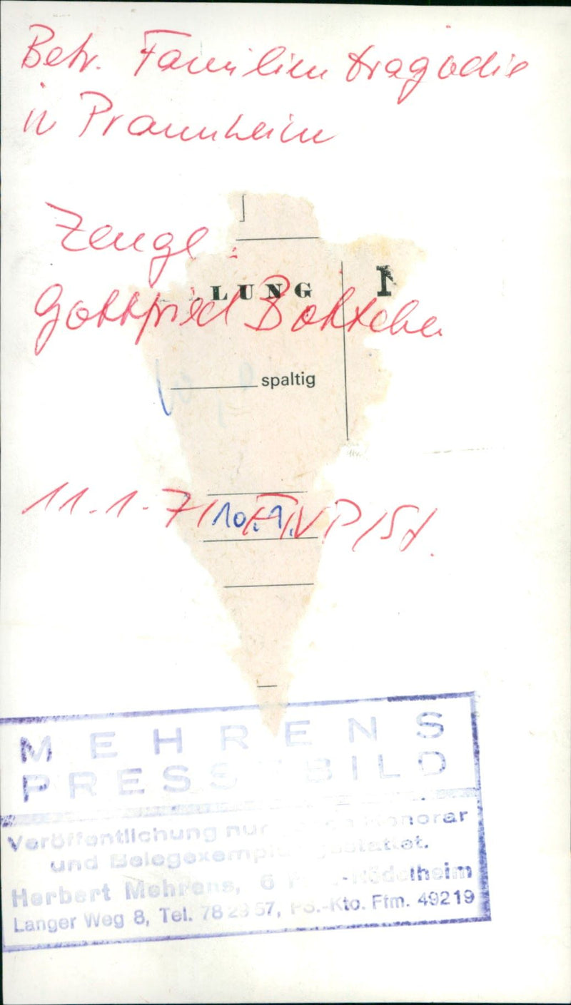 MURDER MURDERVERSUC CHIEDENE WALLER ESSO PERS FAMILY FREGADIE PRAUNHEICU - Vintage Photograph