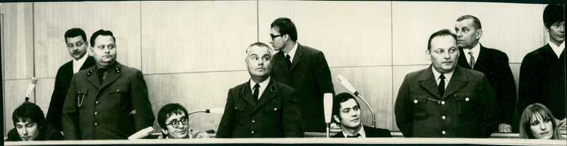 MEINHOF RAIN BADER MEINHO GRUNDMANN COURT ENTERED MEETING ROOM - Vintage Photograph