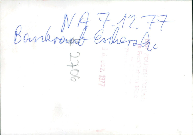 1977 KRIM ESCHERSHEIMER LANDSTR FILMED AUTOW ZAMERA NOVHEIMER LDSTR BANK MONEY - Vintage Photograph