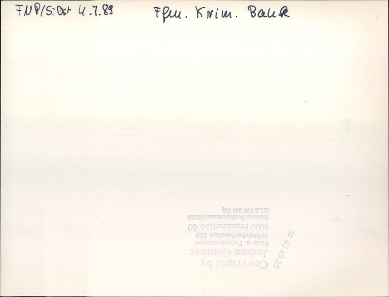 BANK GELDERRA ESSE BASEL KARLSRUL FILM DIRECTED - Vintage Photograph