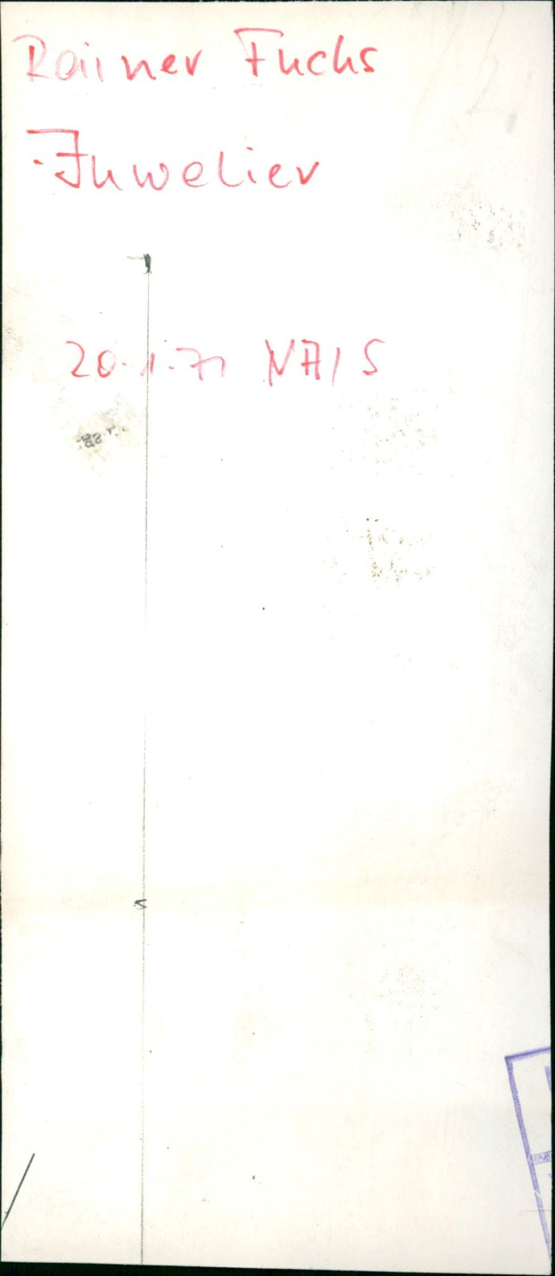 JUWE LENROUBO JEWELLER PUSCHNER MURDER RAINER FUCHS JEWELER BLACK CRIMEA - Vintage Photograph