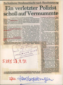 1991 BOCKENHEIM STREET BATTLE AFTER HOUSE OCCUPATION INJURED ROTH FILM - Vintage Photograph