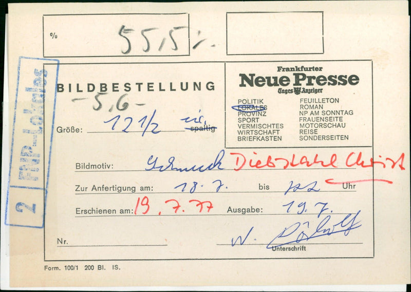 1977 CRIMEA RAUB JUWE LENROUBO JEWELLER PUSCHNER MURDER NEW PRESS FISSILE MUCH - Vintage Photograph