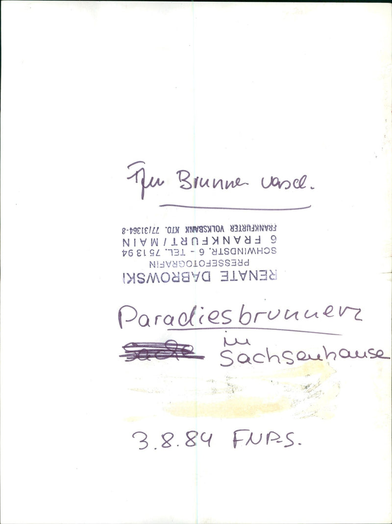 FOUNTAIN PLACE PARADISE BLOOD ASMOIROSYOOS ZNAN - Vintage Photograph