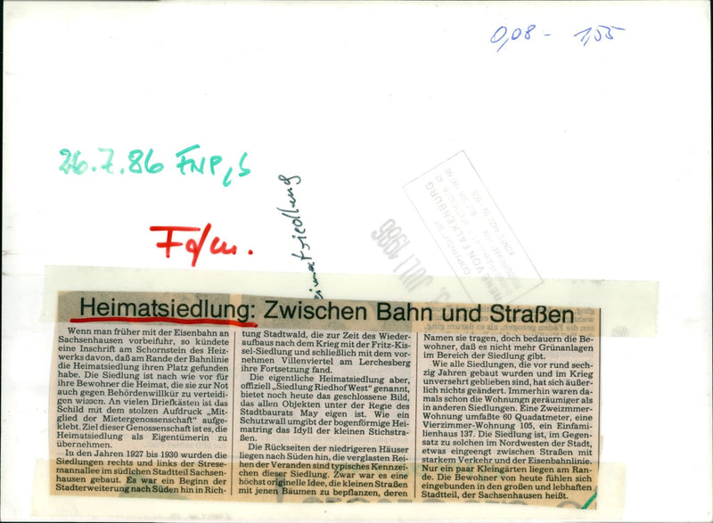 1986 SELECTIONS HEIZSEL SETTLEMENT BUILT ABOUT SIX DECADES AGO AND CONTINUED - Vintage Photograph