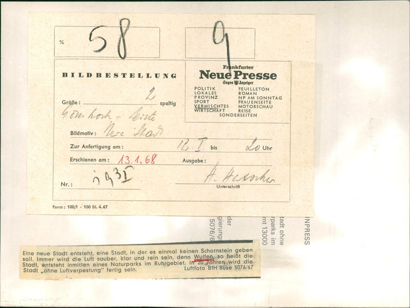 WULFEN ESTATES MIDDLE NATURE PARK RUHR AREA - Vintage Photograph