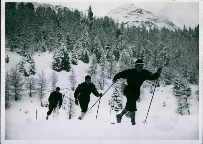 1948 Winter Olympics in St. Moritz - Vintage Photograph