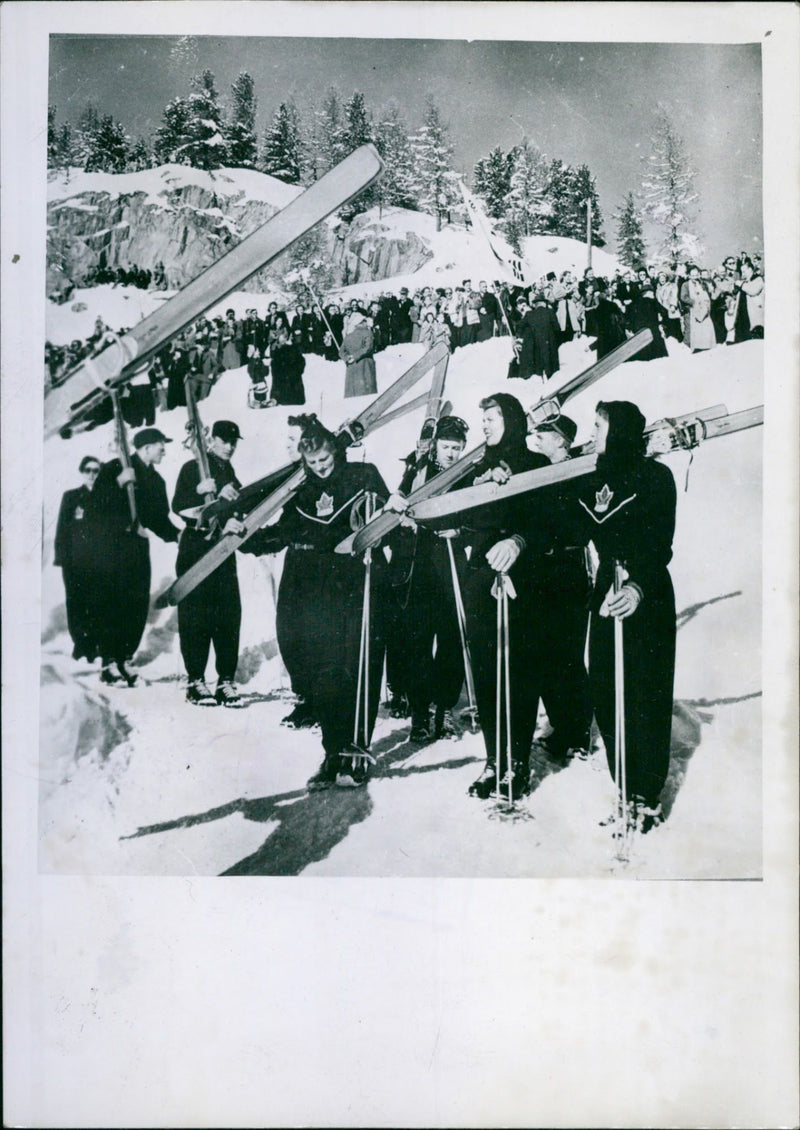 1948 Winter Olympics in St. Moritz - Vintage Photograph