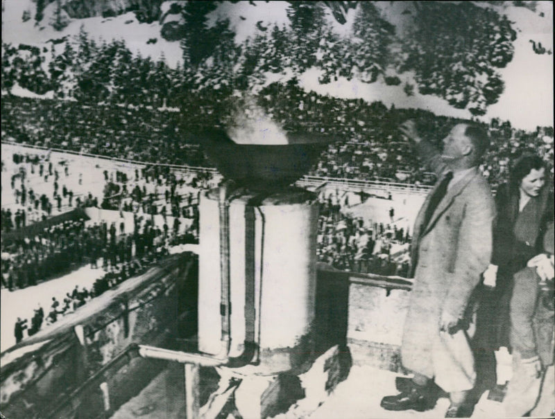 1948 Winter Olympics in St. Moritz - Vintage Photograph