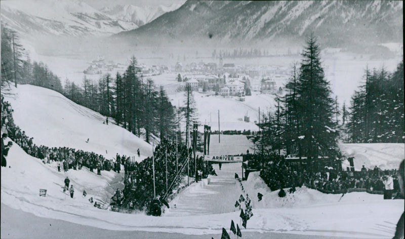 1948 Olympic Winter Games in St. Moritz, Switzerland - Vintage Photograph