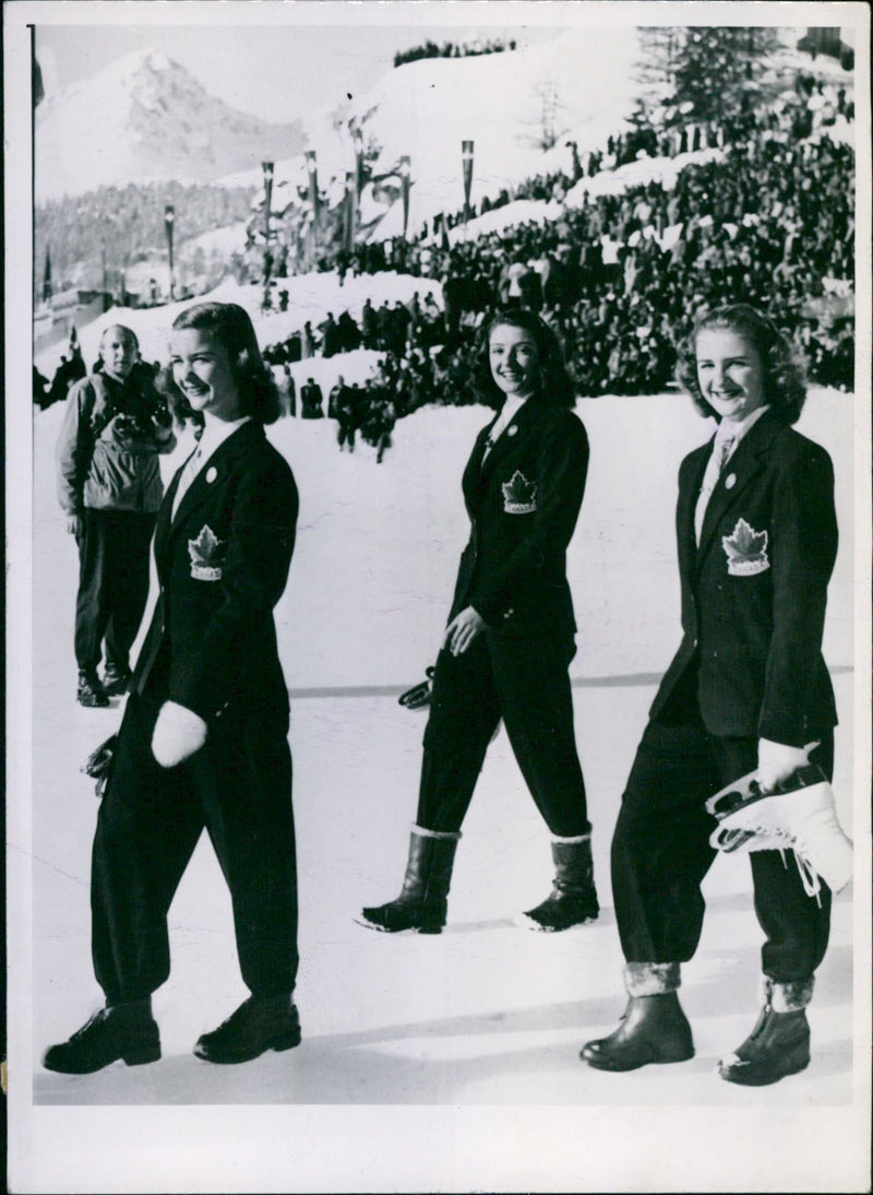 1948 Winter Olympics in St. Moritz - Vintage Photograph