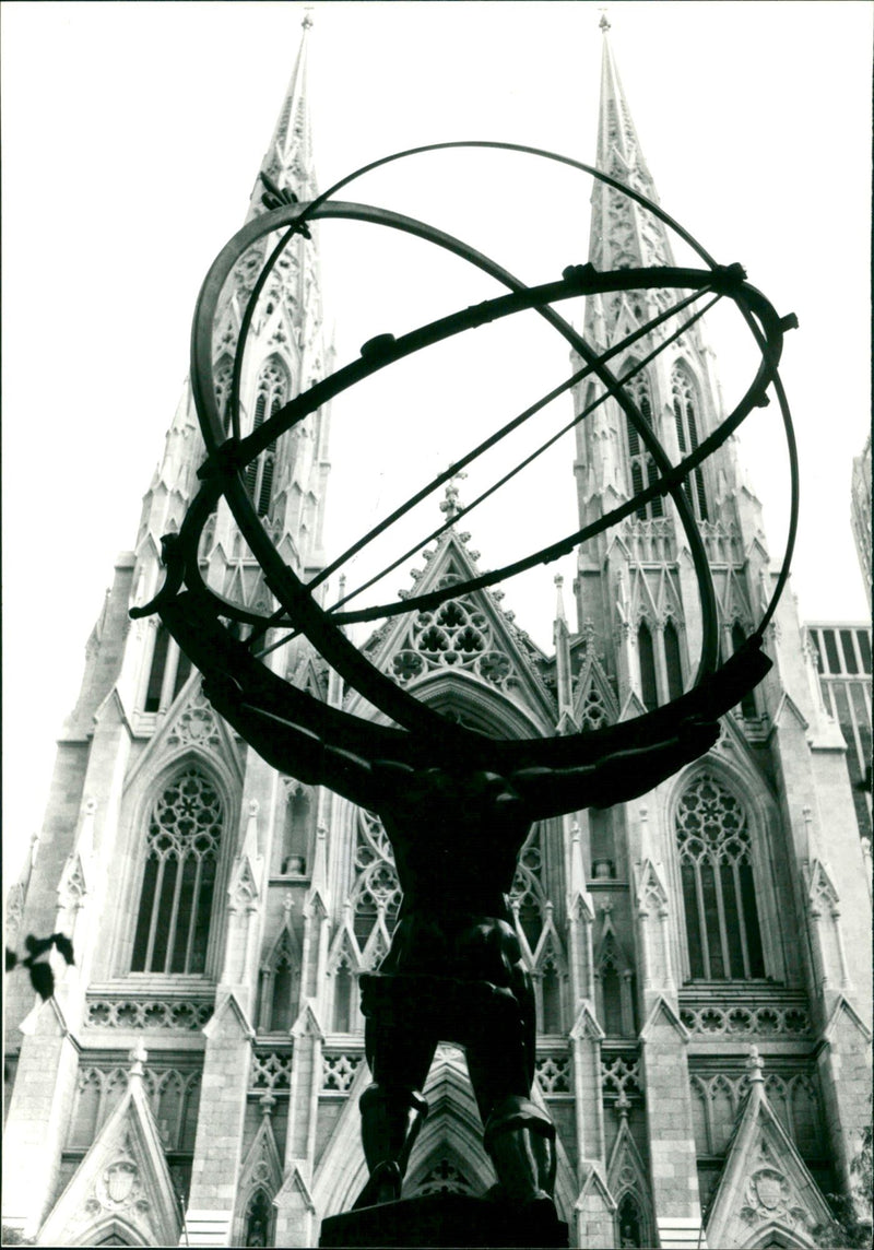 St Patrick's Cathedral on Fifth Avenue. - Vintage Photograph