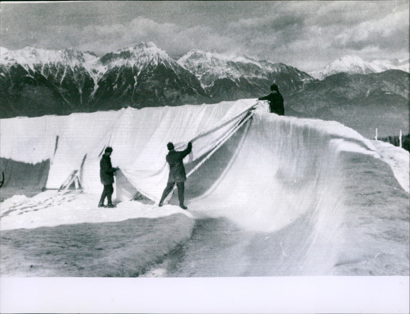 1964 Winter Olympics preparations - Vintage Photograph