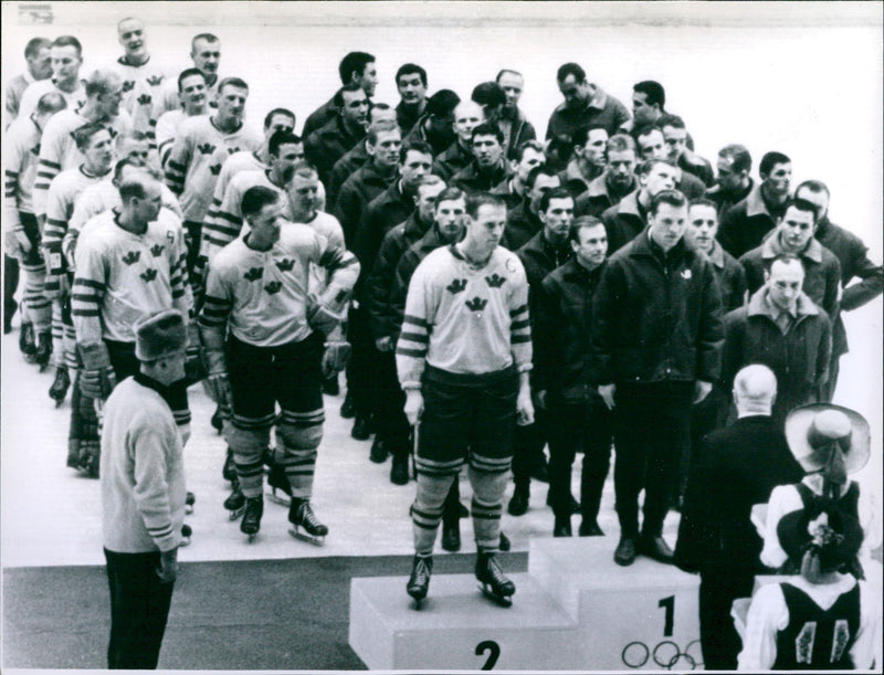 Olympic Winter Games 1964 Innsbruck - ice hockey - Vintage Photograph