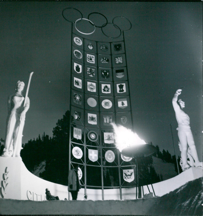 1960 Winter Olympics - Farewell to Squaw Valley - Vintage Photograph