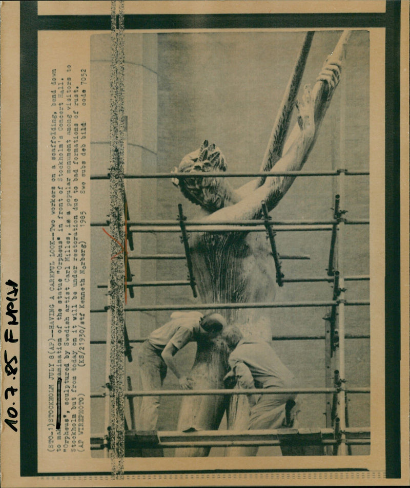 1985 STOCKHOLM SWEDEN STOCKHO MAW POPULAR SWEDISH ARTIST CONCERT - Vintage Photograph
