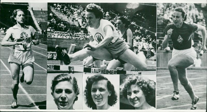 German sprinters - Vintage Photograph