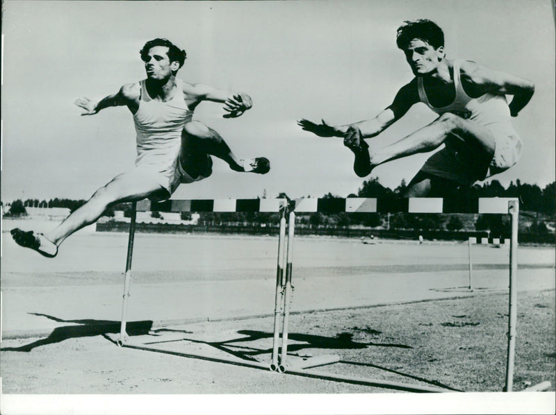 Mirza Khan, Muhammad Shafi at the 1952 Olympics - Vintage Photograph
