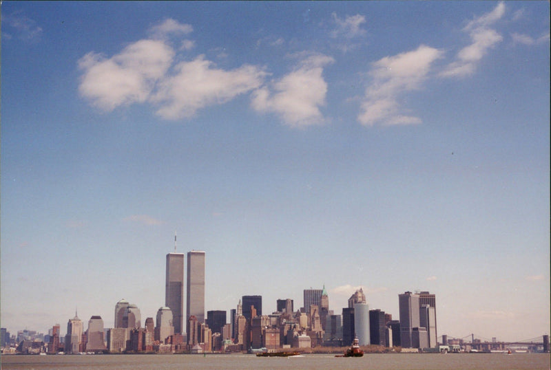 Manhattan skyline - Vintage Photograph