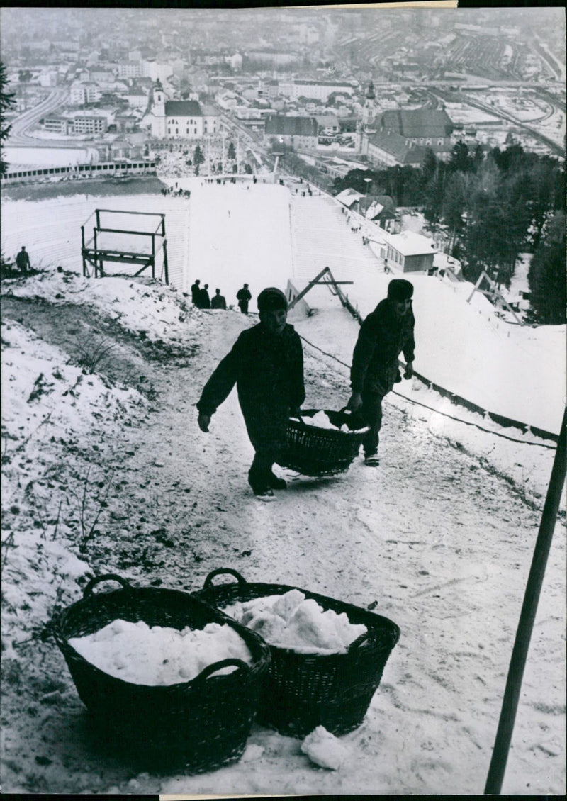 1964 Winter Olympics preparations - Vintage Photograph