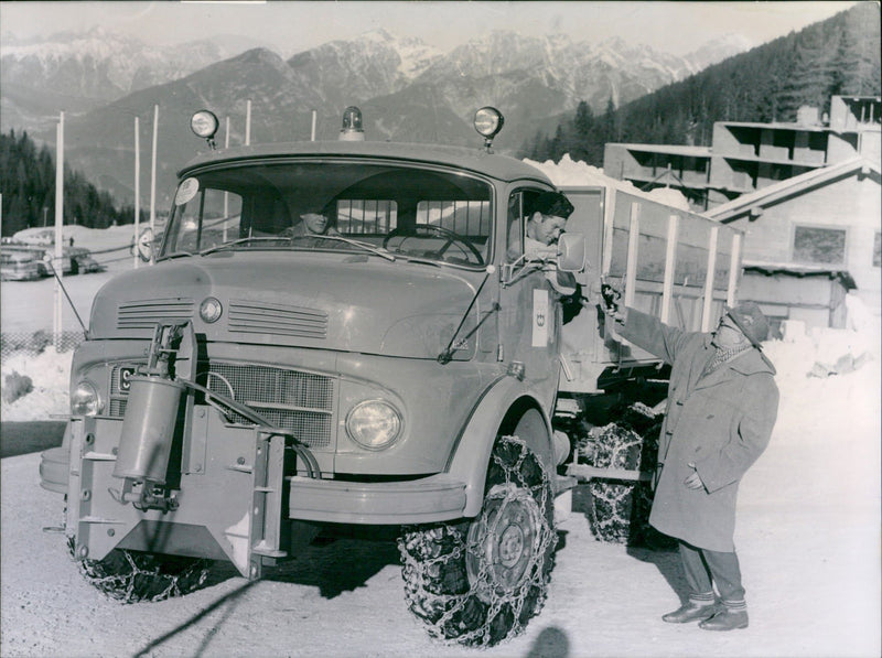 1964 Winter Olympics preparations - Vintage Photograph