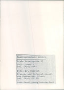 LUBECK UNIVERSITY MUSIC GROE PETERSGRUBE TEL ULLRICH PRE - Vintage Photograph