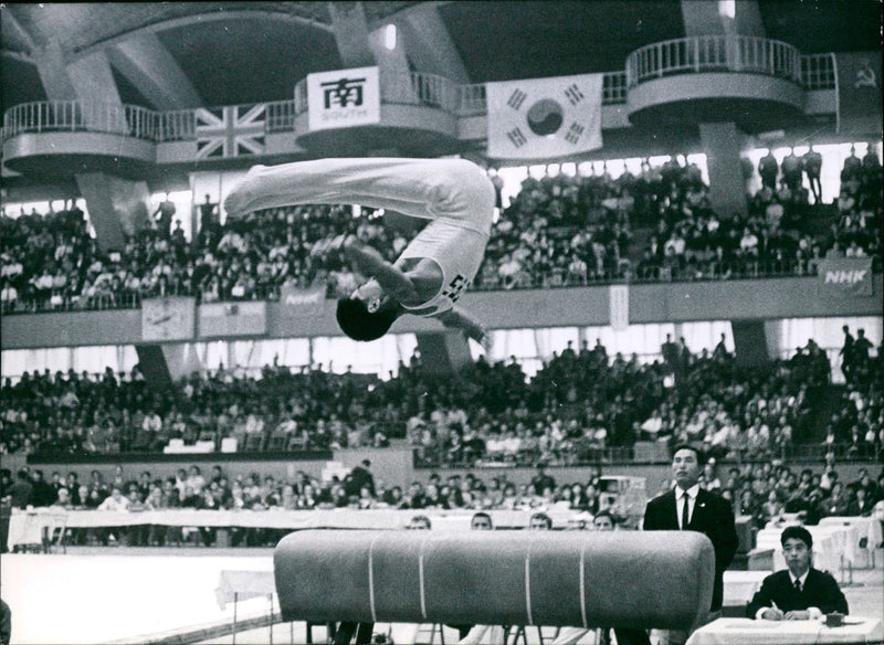 Olympic Summer Games in Tokyo 1964 - gymnastics - Vintage Photograph