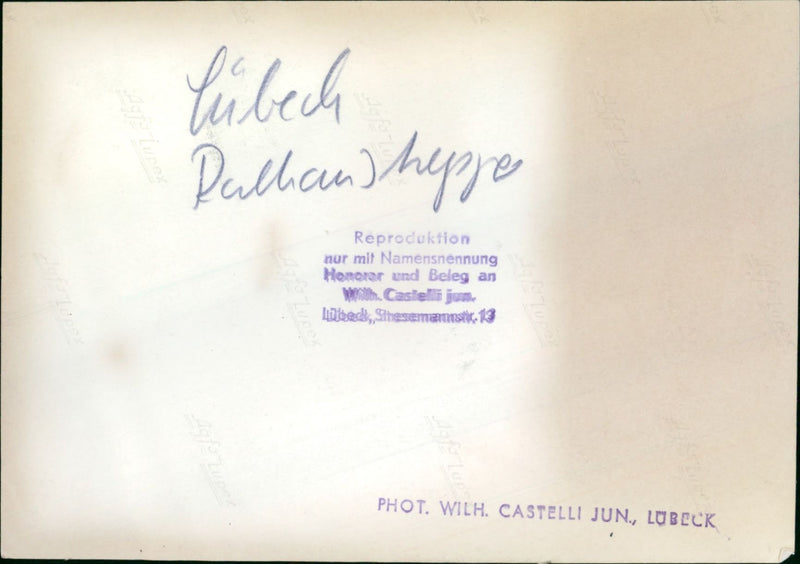 LUBECK UNIVERSITY MUSIC GROE PETERSGRUBE TEL ULLRICH PRE - Vintage Photograph