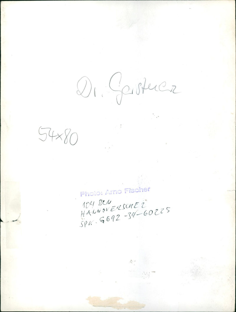 Dr. Karl-Heinz Gerstner - Vintage Photograph