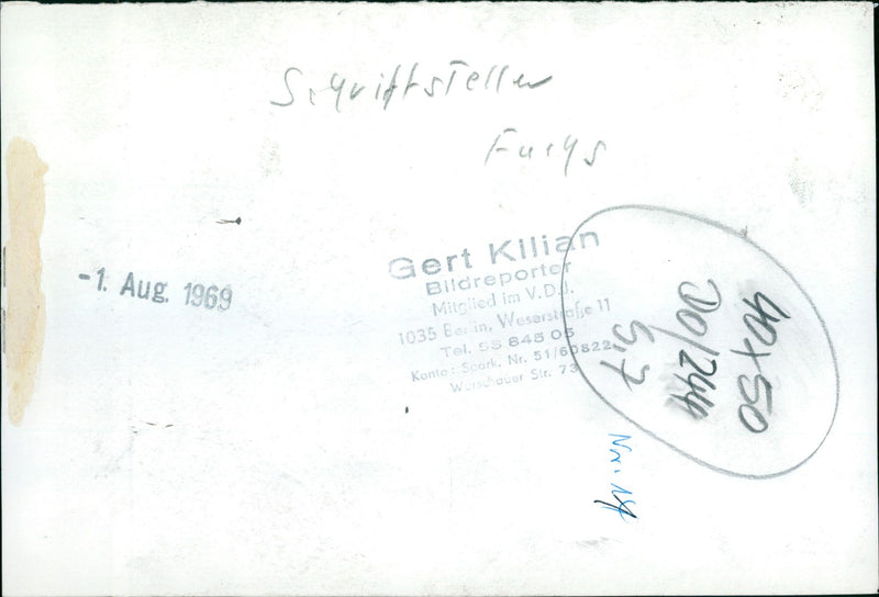 Mr. Furys / writer - Vintage Photograph