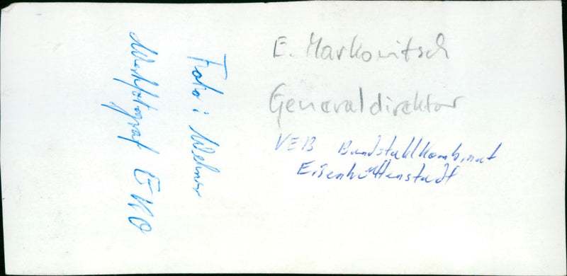 Erich Markowitsch - Vintage Photograph